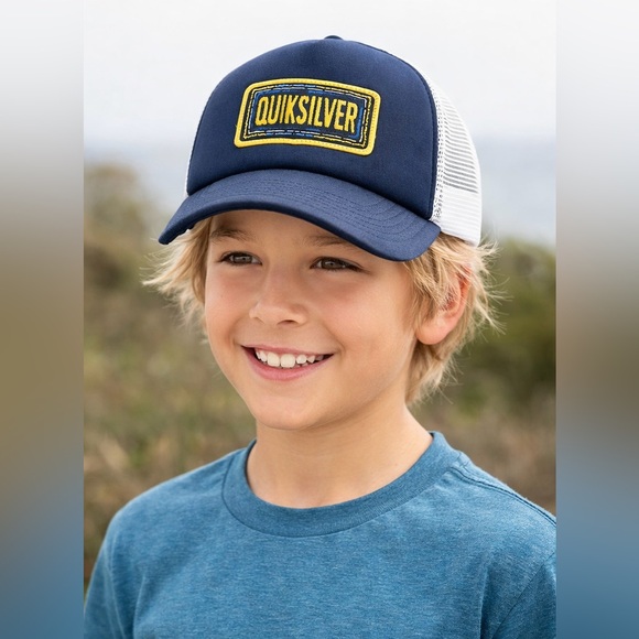 Quiksilver Other - Quiksilver Boy's Sneaky Peak Trucker Hat - Navy Blazer 55cm